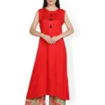 Fabclub Women's Heavy Rayon Printed Shrug Style Kurti With Palazzo (MultiColor)
