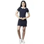 RIGO Women Solid Short Sleeve Bodycon Dress Navy Blue