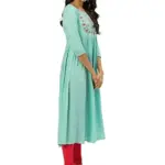 RANGMAYEE Women's Cotton Anarkali Kurta (69044-Sky Blue-M_Sky Blue_Medium)