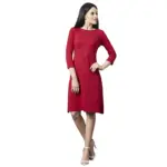 RIGO Women Maroon Aline Midi Dress
