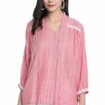 Janasya Women's Pink Rayon Top
