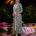 Rangmayee Rayon Embroidered Work Calf Length A-Line Kurti for Women