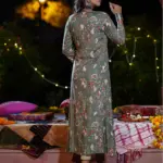 Rangmayee Rayon Embroidered Work Calf Length A-Line Kurti for Women