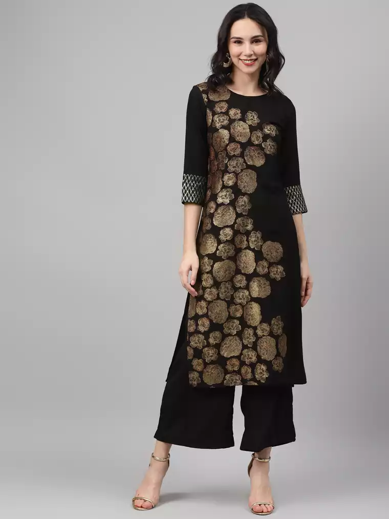 ZIYAA Women's Crepe Salwar Suit Set